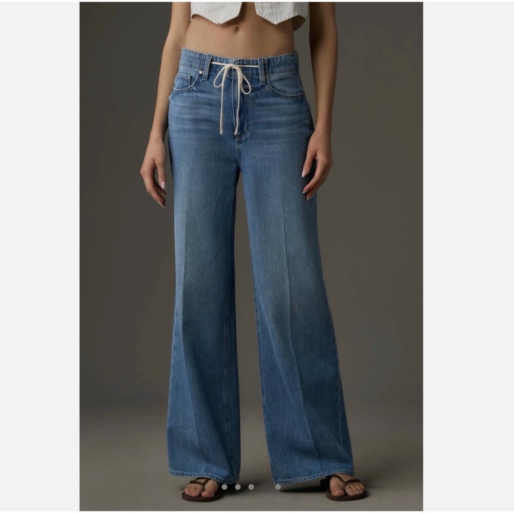 PAIGE Zoe High-Rise Tie-Waist Wide-Leg Jeans Sz 29 - NWT!!